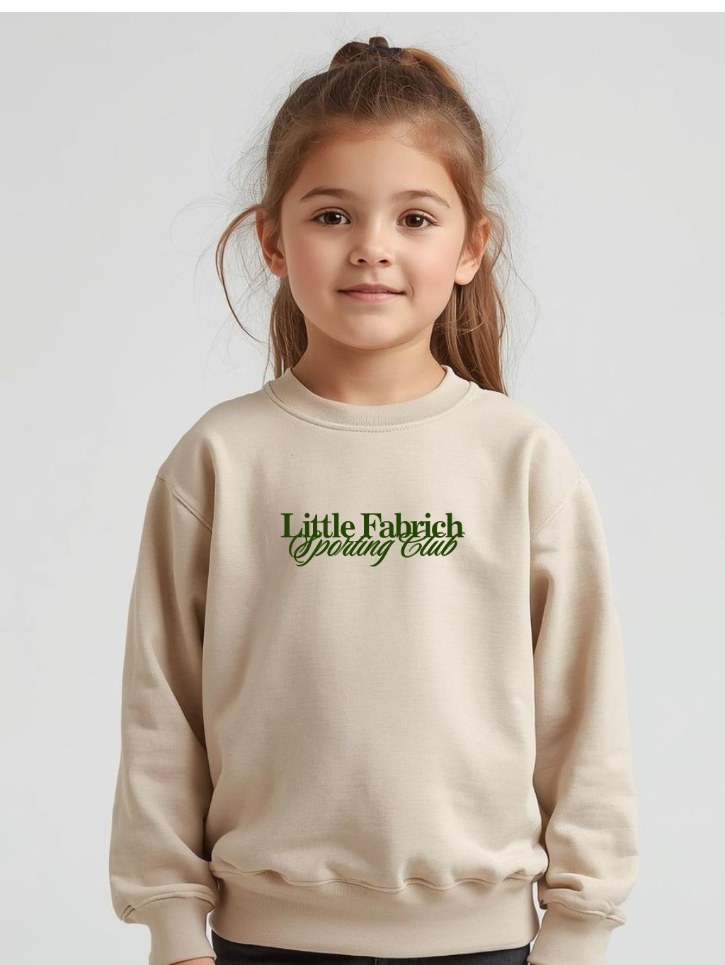 LITTLE FABRICH SPORTING CLUB SCRIPT SWEAT