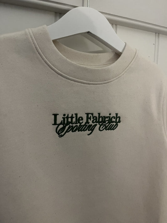 LITTLE FABRICH SPORTING CLUB SCRIPT SWEAT
