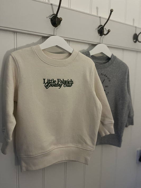 LITTLE FABRICH SPORTING CLUB SCRIPT SWEAT