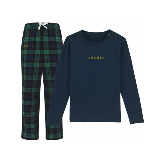 The Little Fabrich Traditional Tartan Pyjamas