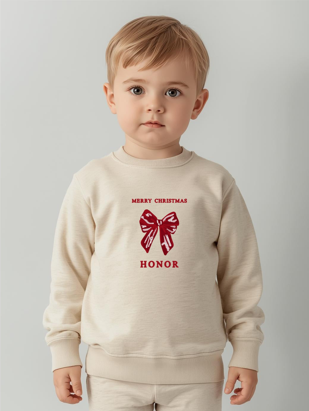 KIDS FESTIVE BOW SWEATSHIRT