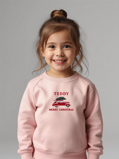 KIDS FESTIVE VINTAGE CAR SWEATSHIRT