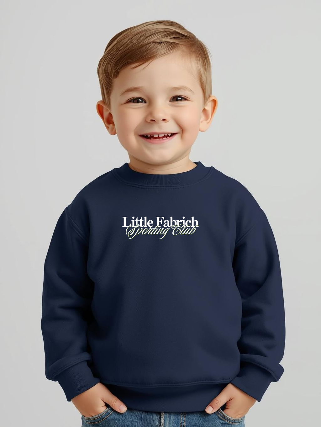 LITTLE FABRICH SPORTING CLUB SCRIPT SWEAT