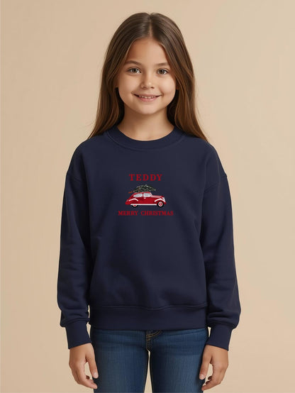 KIDS FESTIVE VINTAGE CAR SWEATSHIRT